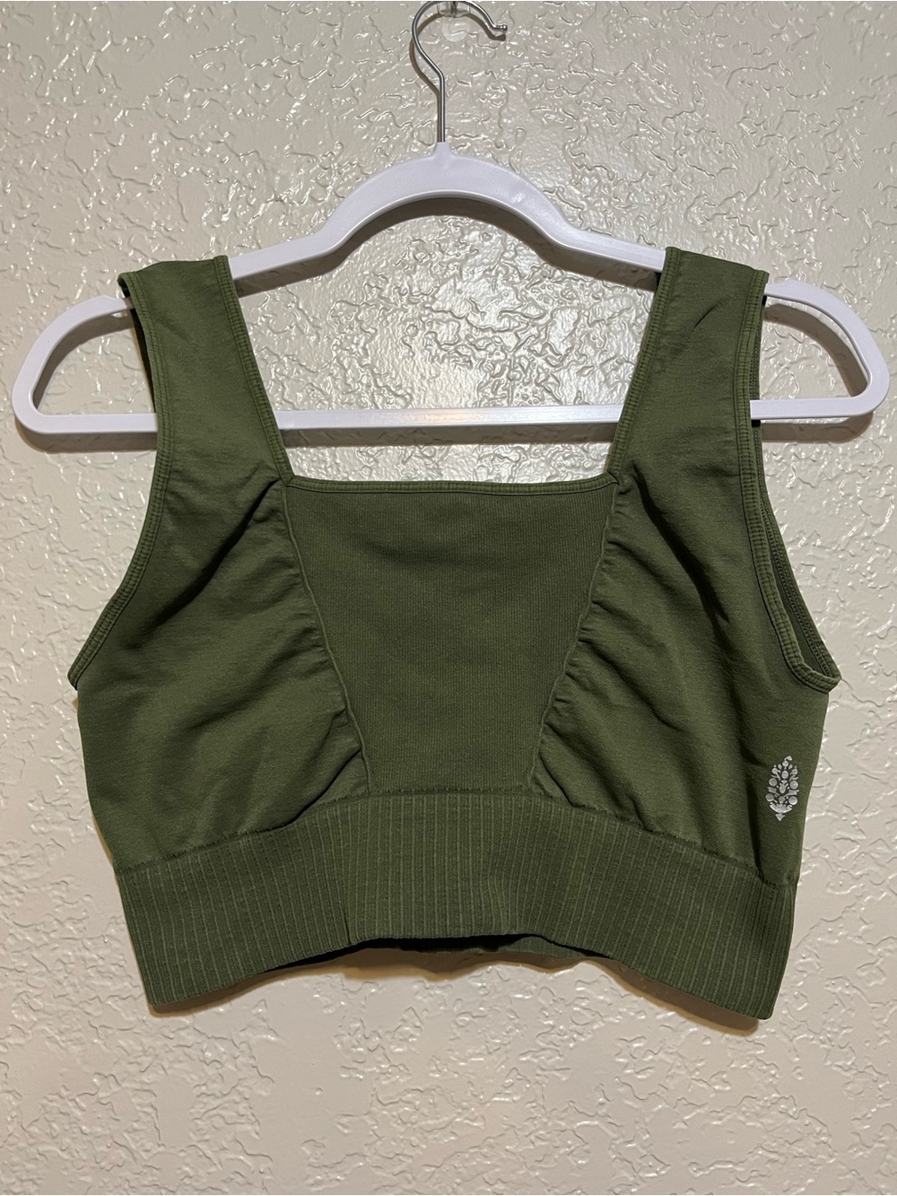 Free People Movement Good Karma Square Neck Bra – Secret Moss – Size XL
